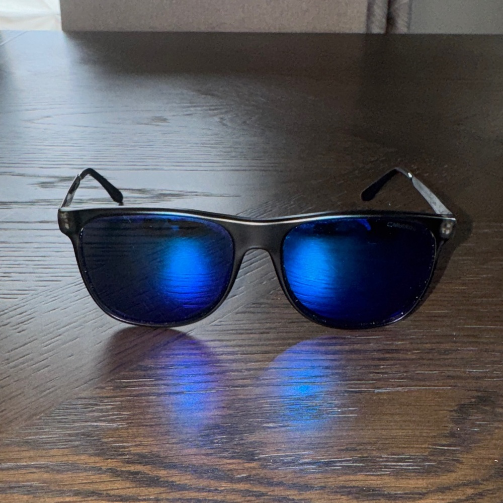 Carrera Black Sunglasses with Blue Lenses
